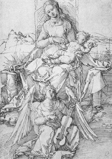 The Madonna and Child with a Music-making Angel, Albrecht Durer